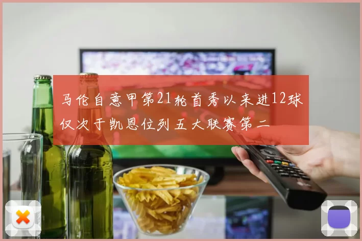 马伦自意甲第21轮首秀以来进12球仅次于凯恩位列五大联赛第二